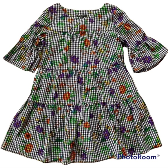 NWT Romeo & Juliet Couture black and white gingham and floral minidress / S - Picture 11 of 16